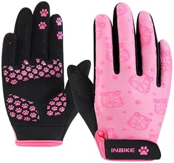 INBIKE Cycling Gloves for Kids, Anti-Slip Padded Bicycle Gloves f...