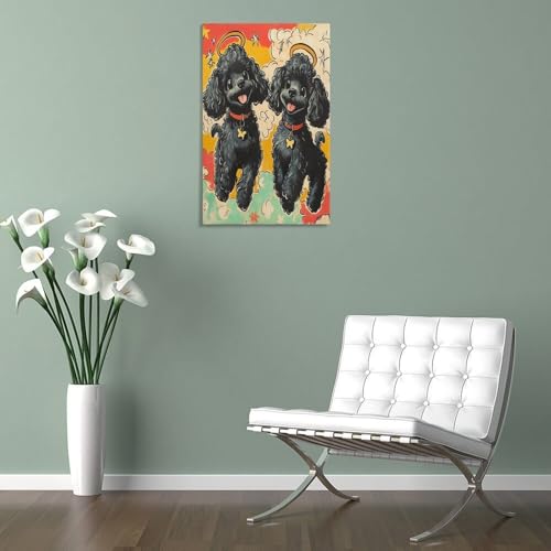 Impression sur toile caniche de qualité supérieure pour décoration de maison chic - 5
