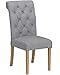 Red Hook Serena Solid-Wood Tufted Upholstered Armless Dining Chair - Set of 2, Cosmopolitan Grey