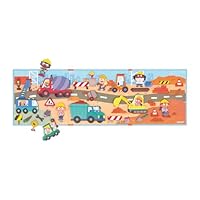 Janod - Magnéti’Stories Die Baustelle - Magnetisches Lernspiel 30 Magnete - Kinderspielzeug aus FSC-Pappe - Fördert Vorstellungskraft und Feinmotorik - Ab 3 Jahre, J05454