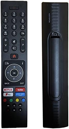 NEW Universal Remote Control RC43137P for Luxor Bush Digihome Finlux Electriq Smart TV, No Setup Required have Netflix/Youtube/Freeview Play/Prime Video button