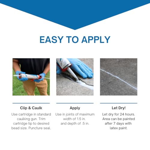 Akonaflex Self-Leveling Concrete Repair - Crack Filler Caulk, Gray, Fast Setting, Great for Driveways, Sidewalks, Seals Joints, Self-Leveling Technology (10 Ounce, 1) - Image 4