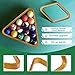 HMQQ Solid Wood Billiard 8-Ball Triangle / 9-Ball Diamond Pool Ball Racks for 2-1/4