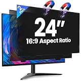 2 Pack 24 Inch Magnetic Computer Privacy Screen for Monitor 16:9 Aspect Ratio, Anti Blue Light Computer Screen...