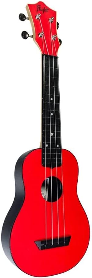 Music Ukuleles TUS35 Red Travel Soprano Ukulele, Strong ABS plastic