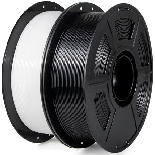 IEMAI PETG Filament 1.75mm 2KG, Black/White PETG 3D Printer Filament, Compatible with Bambu Lab FDM 3D Printer, Dimensio