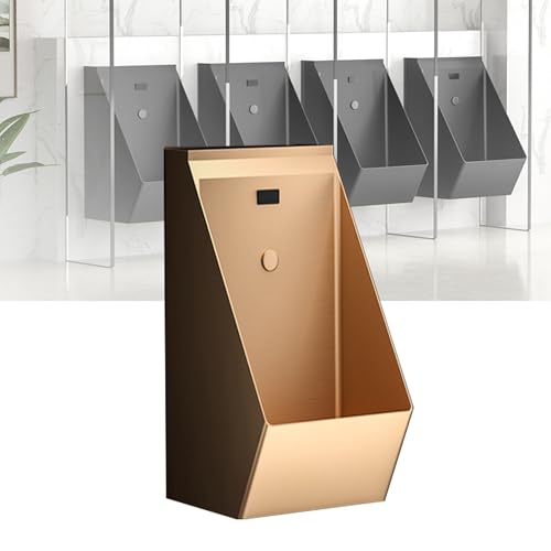 304 Stainless Steel Urinals,Wall Mounted Sensor Urinal,Men's,Bathroom Toilet Urinal,Bar Urinals,Induction Flush Urinal,Intelligent Sensor Flush Male Urinal,Rosegold