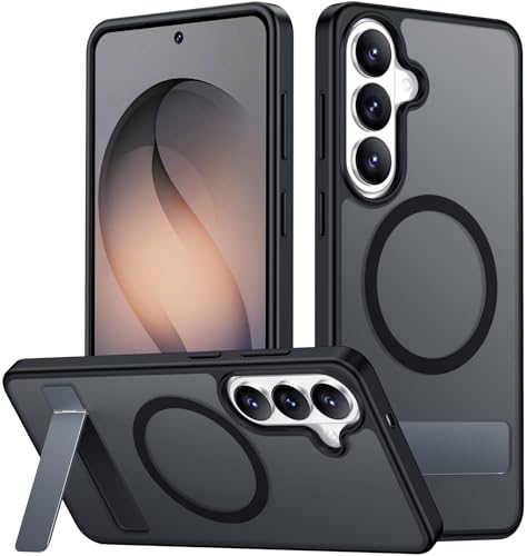 Image of SPIDERCASE Magnetic for Samsung Galaxy S26 Case, [3 Stand Ways][ Military Grade Drop Protection] with Invisible Stand Shockproof Slim Case for Samsung Galaxy S26 6.3 inch, Black