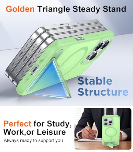 Image of Magnetic Compatible with iPhone 16 Pro Case, [Built-in Invisible Kickstand][Compatible with MagSafe] [Military Grade Shockproof] Slim Translucent Matte Phone Case for iPhone 16 Pro 6.3 inch