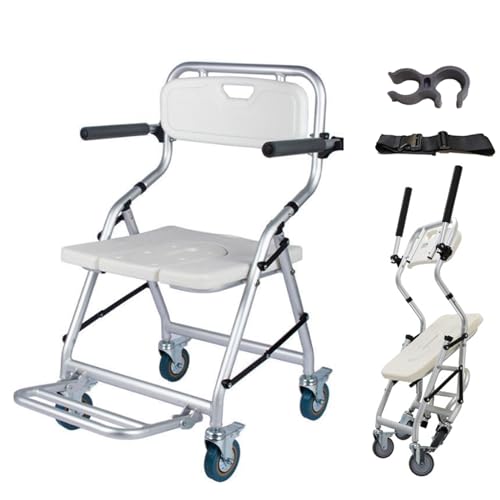 XSMYdpuk Silla de Ducha con Ruedas Silla