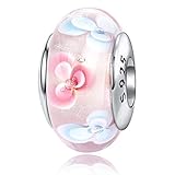 JIAYIQI Murano Glass Charm Fit Pandora Charm Bracelets 925 Sterling Silver Glass Beads Charm fit Pandora Bracelet and and Necklace