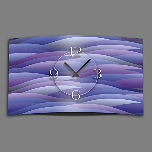 Abstrakcyjny liliowy designerski zegar ścienny nowoczesny zegar ścienny design cichy bez tykania dixtime 3DS-0028