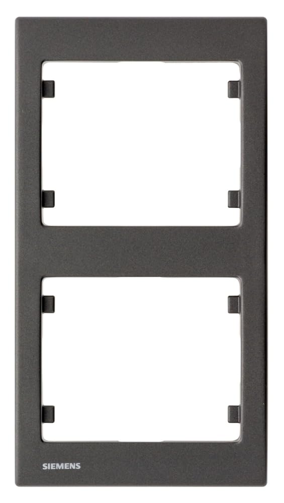 Siemens – Placa doble vertical, color gris antracita Delta Iris