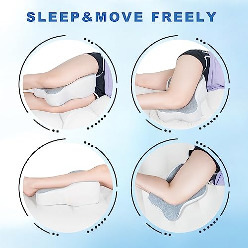 Anzhixiu Real Knee Pillow Separates The Knees For Body Alignment - Semicircle Round Shape Leg Pillow Promotes Sleep - Firm/No Strap #TOP4