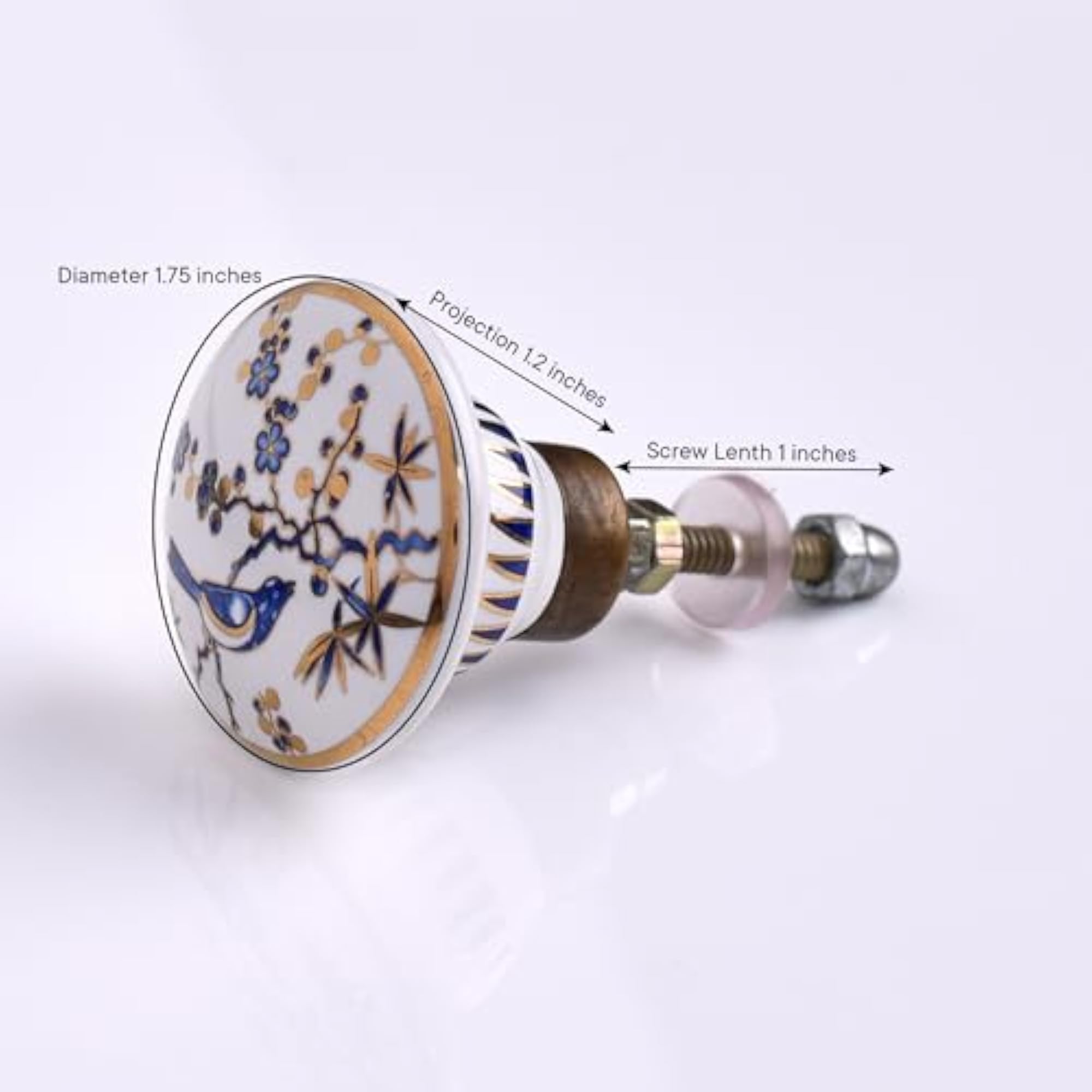 Ceramic Bird Cabinet Knobs for Drawer & Wardrobe Doors