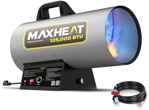 InoKraft Maxheat MH125 125,000 BTU Forced Air Propane Heater, Aut...