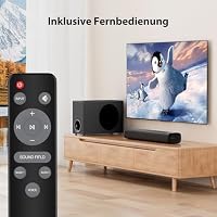 Yinet-EU Upgraded Soundbar for TV with 5.9'' Big Powerful 110W Subwoofer, TV Speakers with Deep Bass, Bluetooth 5.3/ARC/Optical/AUX Connect, Surround Sound System for PC/Gaming/Projectors/Gift, 1 Set – Ansicht 7