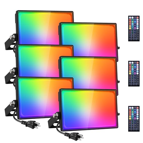 Onforu 6 Pack RGB LED Flood Light