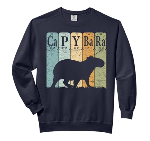 Capybara Periodic Table Elements Capybara Retro Rodent Comfort Colors Adult Sweatshirt
