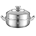 Parowiec ze stopu aluminium jednowarstwowy parowiec ze stali nierdzewnej indukcyjny garnek do zupy i parowiec 26 CM 28 CM 30 CM (rozmiar: 28 CM)