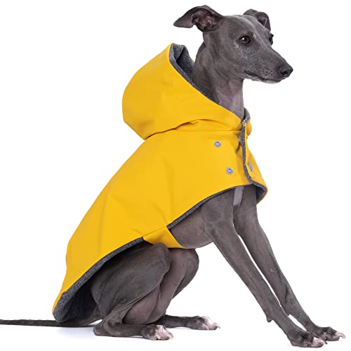 Yigi Italian Greyhound Hooded Waterproof Raincoat with Harness Opening, Fleece Lining - Adjustable, Lightweight, Breathable Rain Poncho Dog Rain Coat Jacket for Italian Greyhound (X-Large) by Yigi - Image 4
