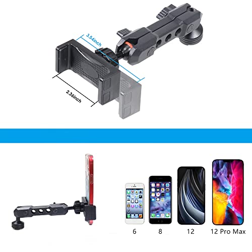 sukemichi Phone Mount for Bronco, Dash Cell Phone Holder Dashboard Phone Holder Mount for Ford Bronco Accessories 2021 2022 2023 2024 2025 2 Door 4 Door, Black, Update Material