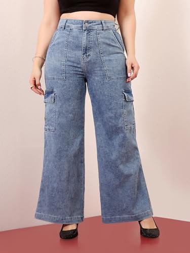 Image of Miss Chase A+ Women's Bootcut High Rise Regular-Length Stretchable Denim Shaping Jeans