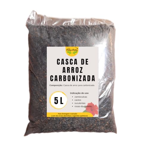 Casca de Arroz Carbonizada Substrato Natural 5 L