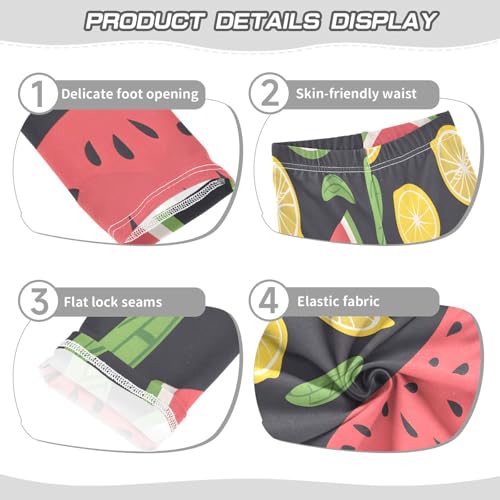Bolaz Toddler Girls Leggings Printed Yoga Pants Leggings Watermelon Lemon for Kids3