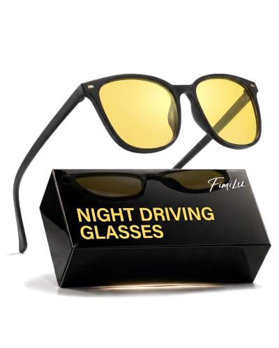 FIMILU Polarized Night Driving Glasses for Women Black