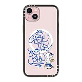 CASETiFY コンパクト iPhone 15 Plus ケース [MagSafe対応/薄型 軽量/耐衝撃] - CASETiFY AND JOHN (graffiti) - ブラック