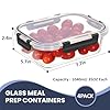 HOTEC 35OZ Glass Food Storage Container, Airtight Glass Lunch Fruit Containers with Lids - Microwave, Oven, Freezer and Dishwasher Safe, 4-PACK #1