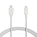 Produktbild AmazonBasics - Verbindungskabel, USB Typ C auf Micro-USB Typ B, USB-2.0-Standard, doppelt geflochtenes Nylon, 1,8 m, Silber