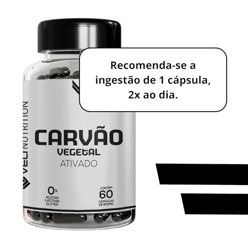 Carvão Vegetal Ativado 60 Cápsulas Veli Nutrition