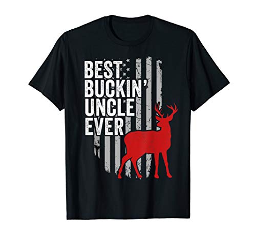 Mens Deer Hunting Apparel Best Buckin' Uncle Ever Fathers Day T-Shirt