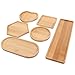 MILISTEN 6 Stück Holz Serviertabletts Quadratische Runde Ovale Sechseck Herzform Platte Holzachterbahn Dekorative Platte für DIY Mosaik Machen Kuchen Dessert Snack Obst