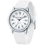 PINDOWS Watches for Women, Analog Quartz Ladies Watches for Students Women and Men, 30M Waterproof Military Time Luminous Easy-Read Dial