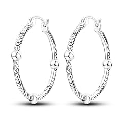 Three-Ball Snake Bone Hoop Earrings