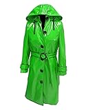 manteau cuir vert femme Poids léger, idéal pour toutes les saisons.