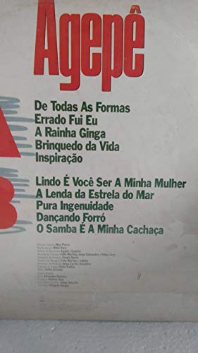 Lp Agepê - De Todas as Formas 1986 - Disco de Vinil