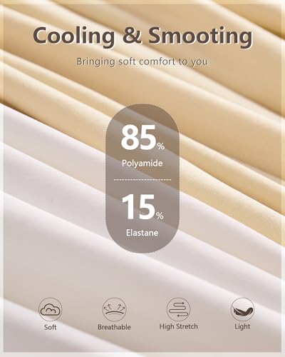 AugYew Kurze Leggings Radlerhose Damen, Anti Scheuern Oberschenkel Unterhosen Shorts für Kleid Sommer Hotpants Boxershorts für Yoga Joggen Pilates Fitness,Hautfarbe,L