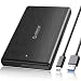 ORICO 2.5 External Hard Drive Enclosure, SATA III to USB Type C for HDD/SSD, Tool Free Installation, Supports UASP - Black