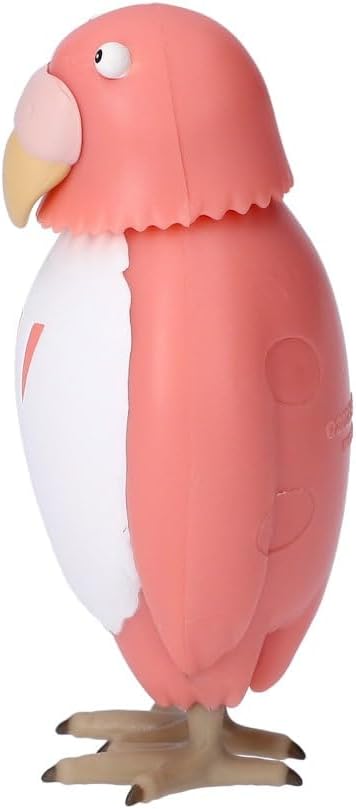 Side view of the Red Parakeet tilting figure.
