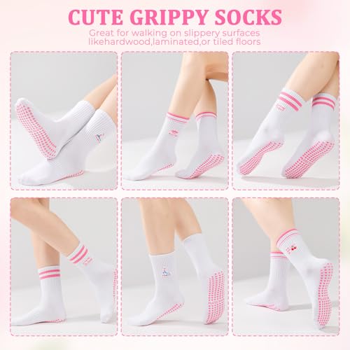Image of Pilates Grip Yoga Socks for Women Cute Non Slip Socks