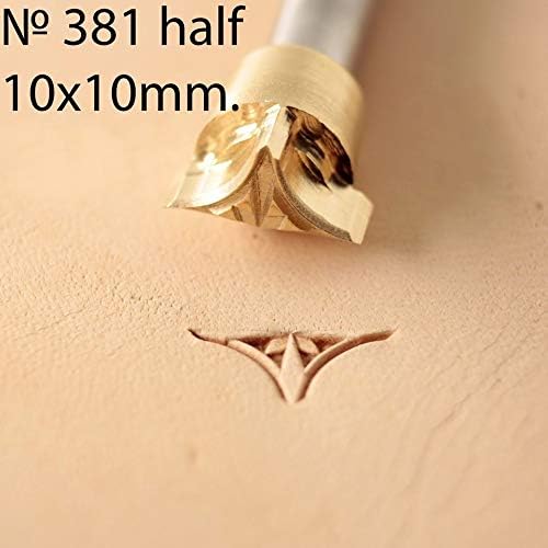 DandS ltd Leather Stamp Tool, Petal Geometric, Professional Steel Craft Tool for Leatherworking, Embossing, Carving & Stamping Leather Projects, Belts & DIY Projects Compatible with Mallet #381 Half