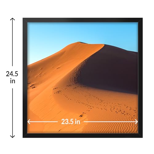 LaVie Home 24x24 Picture Frame for Wall Display, 24x24 Square Picture Frame with HD Plexiglas, 24 x 24 Poster Frame 1 Pack, Display Frame for Vertical or Horizontal, Black Classic Collection