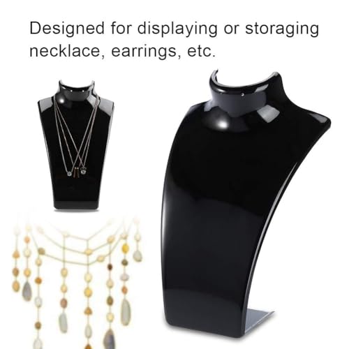 Support pour collier et bague en buste mannequin noir valorisant vos bijoux - 7