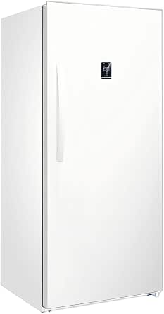 14 Cu. Ft. Convertible Freezer Refrigerator, Upright Freezer with Glass Shelves, Frost Free, White