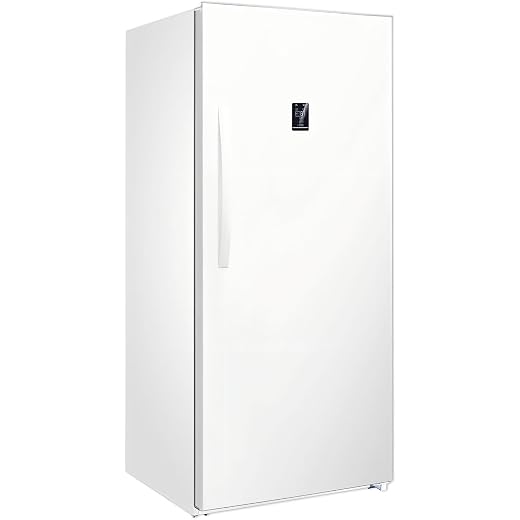 14.0 Cubic Feet Capacity Upright freezer - Convertible Refrigerator/Freezer, 4 Shelves, Garage Ready, Meat Storage, Auto Defrost, Congelador For Home, Apartment, Basement, Dorm, White
