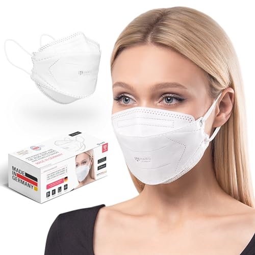 HARD 25x KN95 Face Masks | MADE IN GERMANY | Disposable Mask - Adults - White